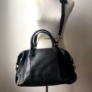 Madewell Black Leather Kensington Satchel Bag